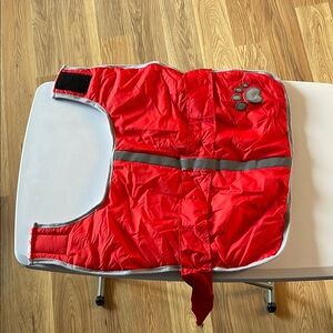 Red Dog Jacket with Reflective Stripes